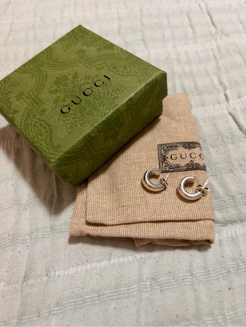Gucci Sterling Silver Mini Hoop Earrings